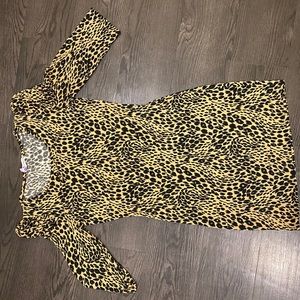 Cheetah print fitted dress